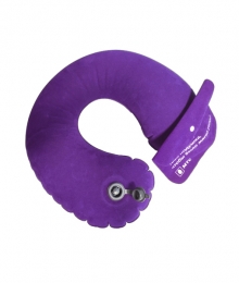 Promotional Item PVC Flocking Travel Pillow Neck Pillow Logo Custom Inflatable Neck Pillow